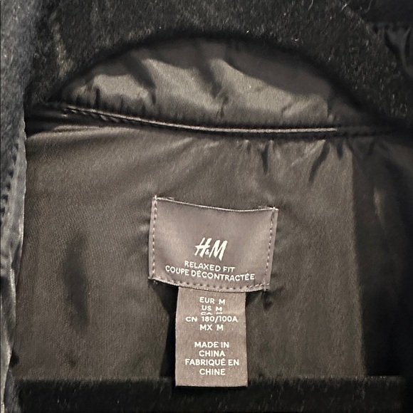 H&M Black Ribbed Button-Up Shacket - Picture 2 of 7